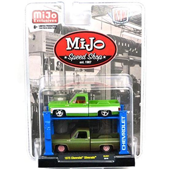 M2 MACHINES 164 Scale MiJo EXCLUSIVE-AUTO LIFT 1975 CHEVROLET SILVERADO SQUAREBODY MiJo SPEED SHOP