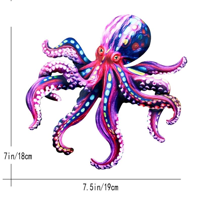 Artistic Octopus Wall Sculpture Intricate Iron Craftsmanship Stylish for Courtyard Balcony Wall Hanging Accessorie