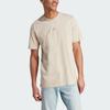 adidas T Shirts Men's Beige Crew Neck Moderate Straight Fit HY1333