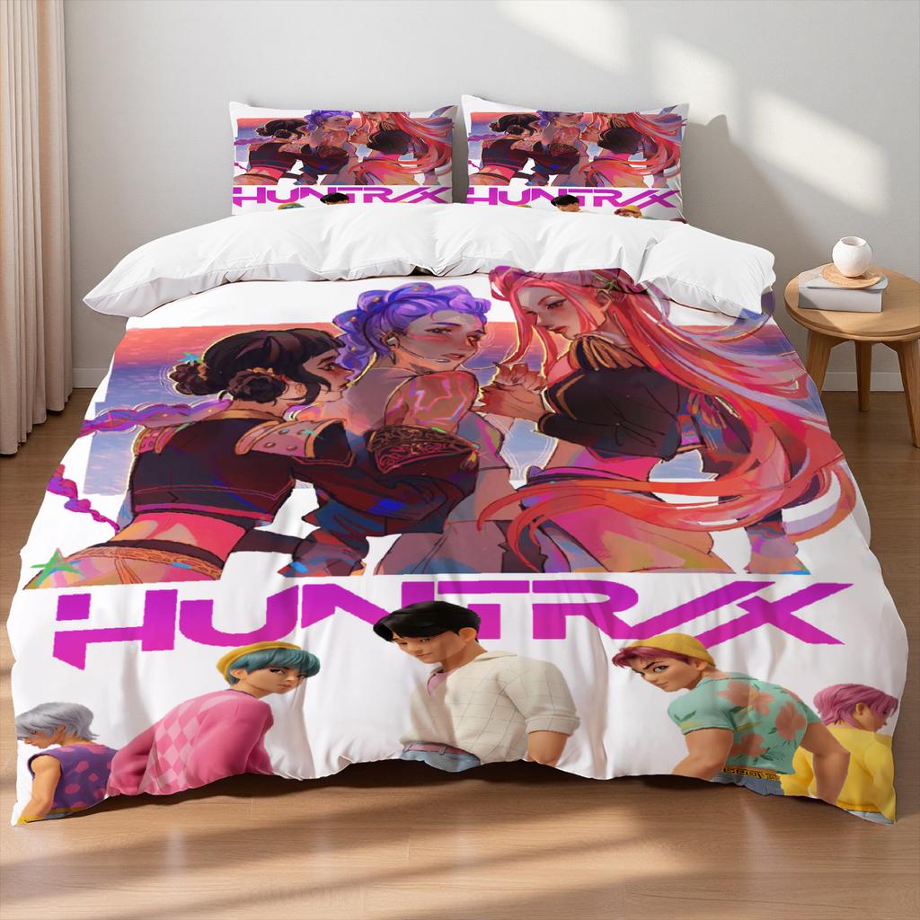 Rumi Lovci Démonů K-pop Dívky Kluci Skupina Tištěný Bez výplně Povlak na Peřinu Více Velikostí Ložnice Kolej Dovolená Dekorace Lůžkovin