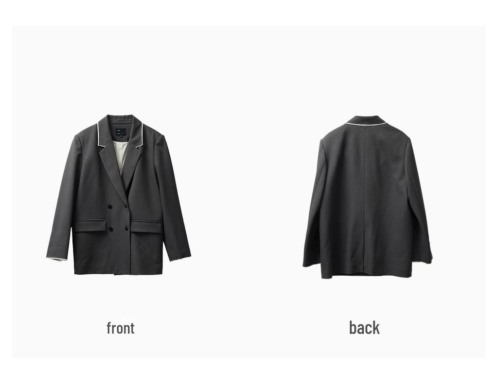 2026 Spring Women's Wool Blend Lapel-less Suit Jacket: Timeless, Elegant, Formal Wear