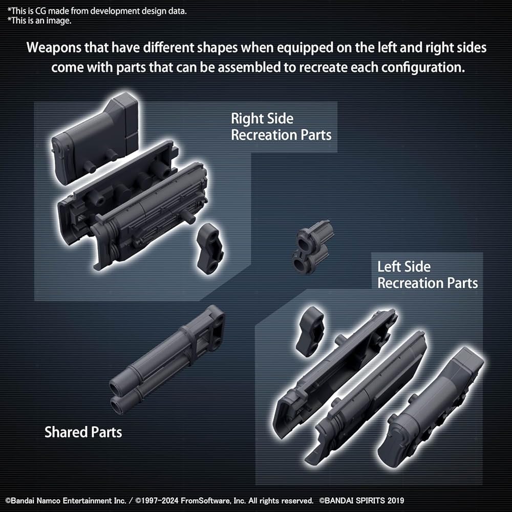 Bandai Spirits 30MM Armored Core VI Fires of Rubicon Weapon Set 02 Color-Coded Plastic Model Kit