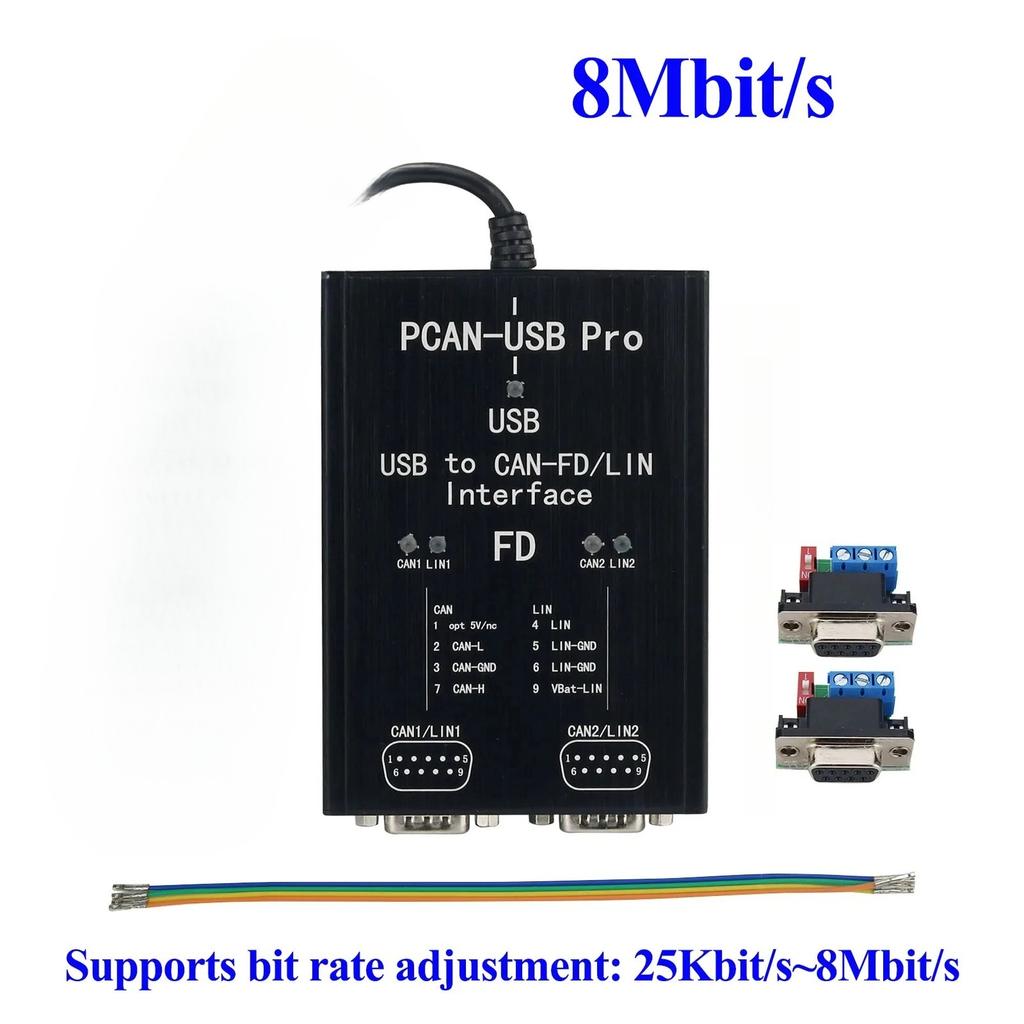 PCAN-USB Pro PCAN FD PRO 12Mbit with LIN USB to CAN Adapter 2CH CAN FD Compatible with IPEH-004061 for PEAK