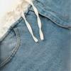 Women's Street Patchwork Denim Mini Skirt Retro High Waist Fashion Slim Lace Up Skirt Women's Summer Casual Short Skirt