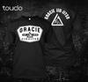 Vendita T-shirt Personalizzata da Combattente Gracie Jiujitsu Tee 100% Cotone T-shirt