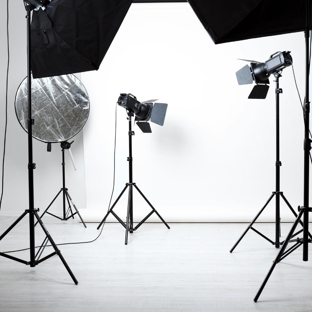 Set Of Tripods For Photographic Backgrounds, Studio Tripod, Shock Absorber, 210X200
