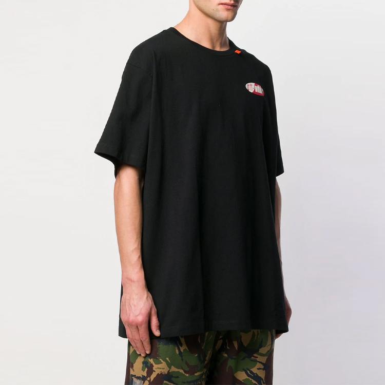 Off-White Back Arrow Print T-Shirt Men Tops Black OMAA038S191850061020