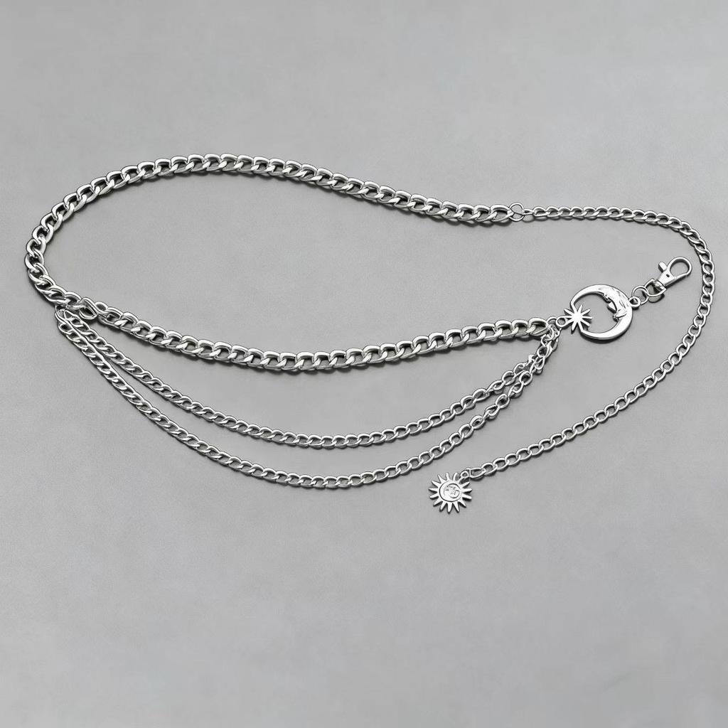 Cross Atmosphere Metal Pendant Waist Chain - Trendy Women's Fashion Accessory Body Chain