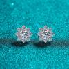 0.3-0.5ct Moissanite Earrings for Women Lab Grown Diamond Ear Studs 925 Silver Fine Jewelry Gift