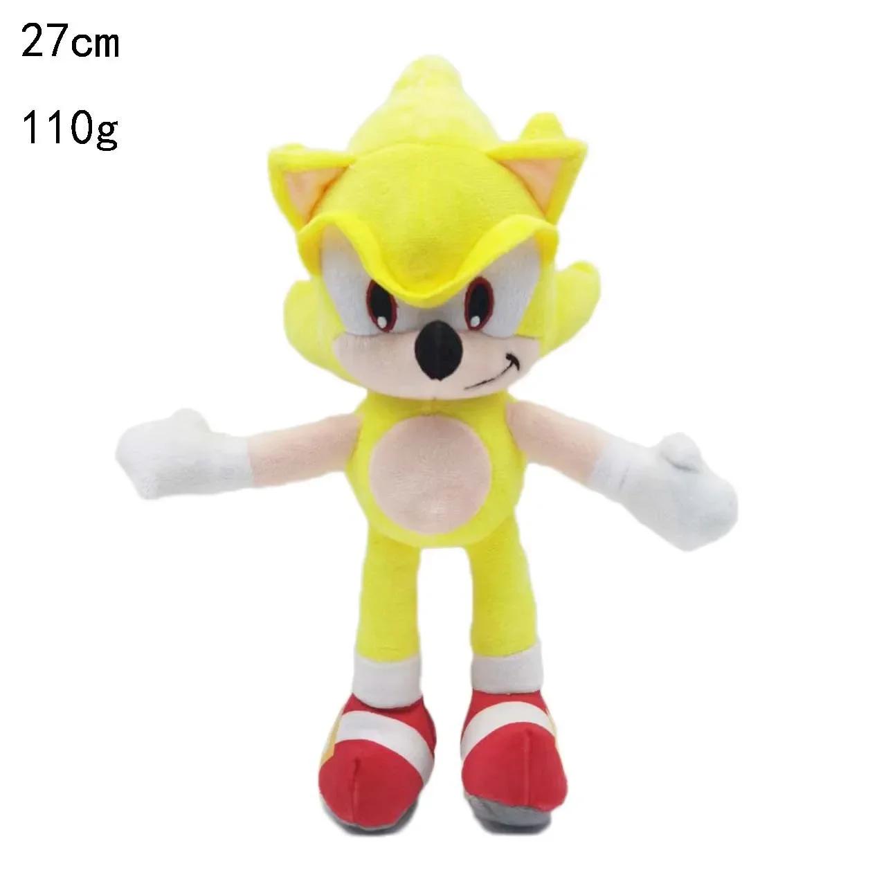 Shadow Hedgehog Plush Toy Soft Stuffed Animal Cartoon Doll Anime Figure Gift For Kids