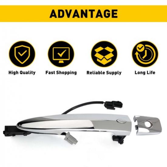 Front Left (Driver) Side Door Handle For Nissan 2013-2018 Sentra S, SL, SR, SV