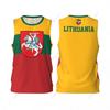 Men Basketball Sports Lithuania Flag Running Fitness Multifunction Jersey Sleeveless shirt Custom Name Nunber Exclusive