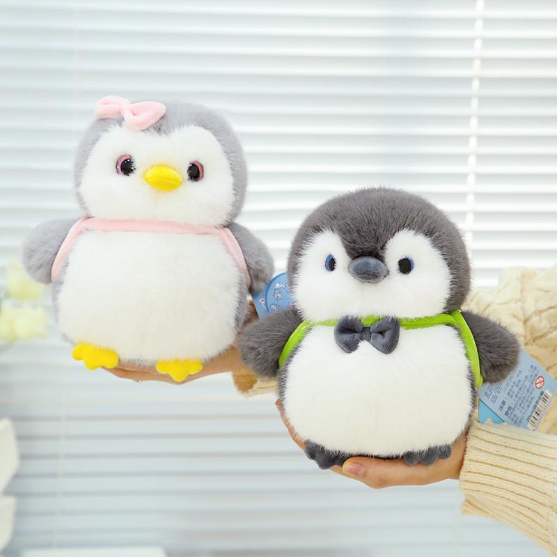 Adorable 20cm Plush Penguin Brother And Sister Backpack Soft Cute Stuffed Toy