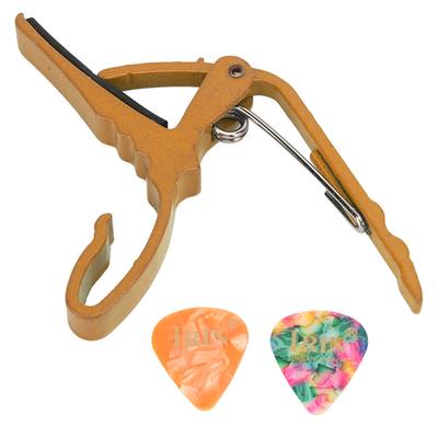 Gitarren-Kapodaster Legierung Schnelltonwechsel Tragbares Instrumentenzubehör für Spielaufführung Gold