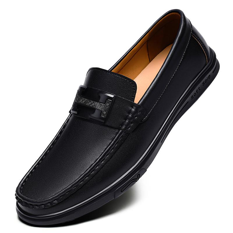 

Fashion Men s Designer Loafers Genuine Leather Business Casual Shoes Slip-On Comfortable Office Dress Shoes Men Wedding Party Wear Flats 47