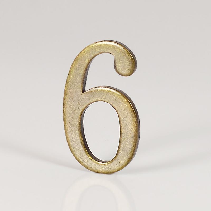 Bronze Color Door Number With Backing Adhesive House Number Apartment Door Number For Outdoor Hotel Home Mailbox Label