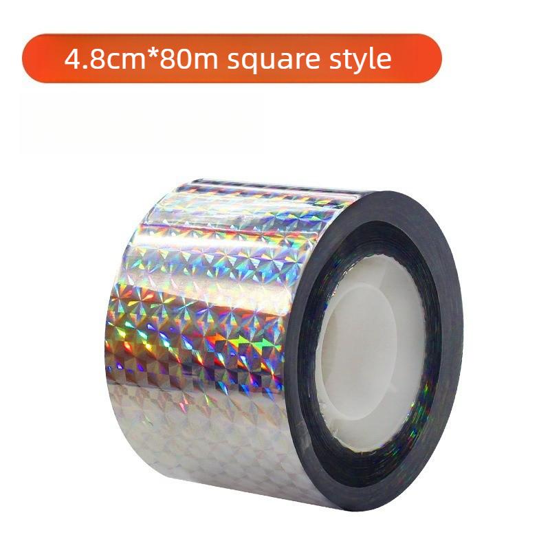 1Pcs 80M Double-Sided Reflective Bird Repellent Tape Holographic Scare Ribbon Laser Deterrent for Pigeon Fox Bird Control Garden