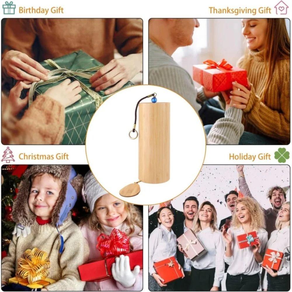 Handmade Bamboo Wind Chimes Hand Cranked Yard Pendant Garden Decoration Musical Windchime  Patio