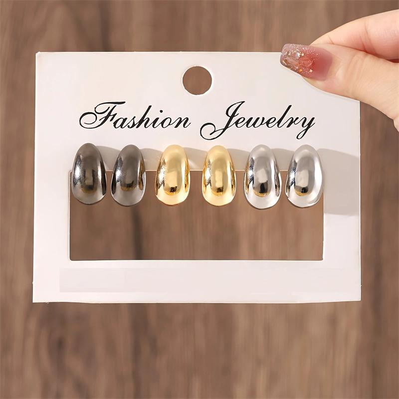 

Набор сережек-капель из мятого серебра, аксессуары для ушей