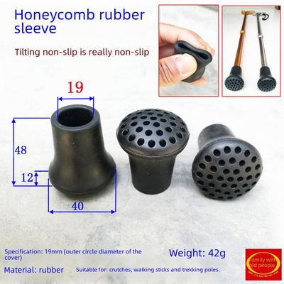 Elderly Walking Stick with Anti-Slip Honeycomb Rubber Head and Foot Pad