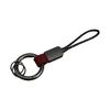 Simulated Leather Keychain With Finger Ring And Adjustable Wrist Strap Trendy Key Holder For Car Keys Organization