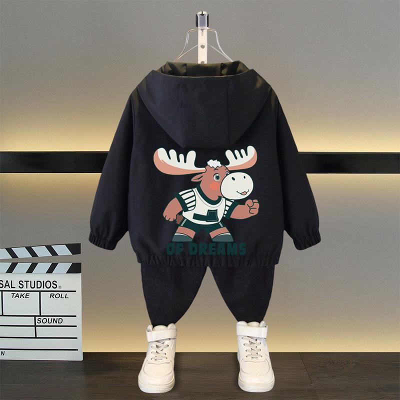 Jacke Kinder Outdoor Jungen und Mädchen Jacke Frühling Ball Dünner Abschnitt der Mittel- und Großkinder Locker Lässig Kapuze Rushing Mantel