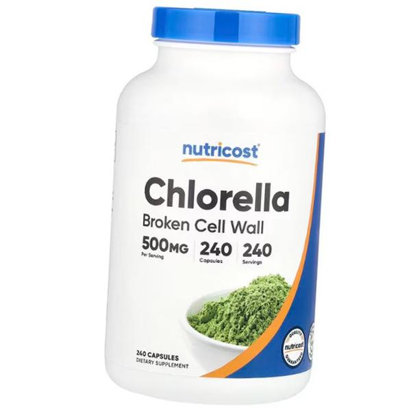 

Хлорелла, Chlorella 500, Nutricost 240капс (71647027) 240caps