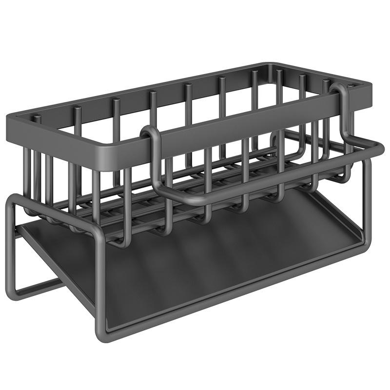 Sink Organizer Rack: Dishcloth Drain, Faucet Storage, Dishwashing Detergent & Steel Wool Holder