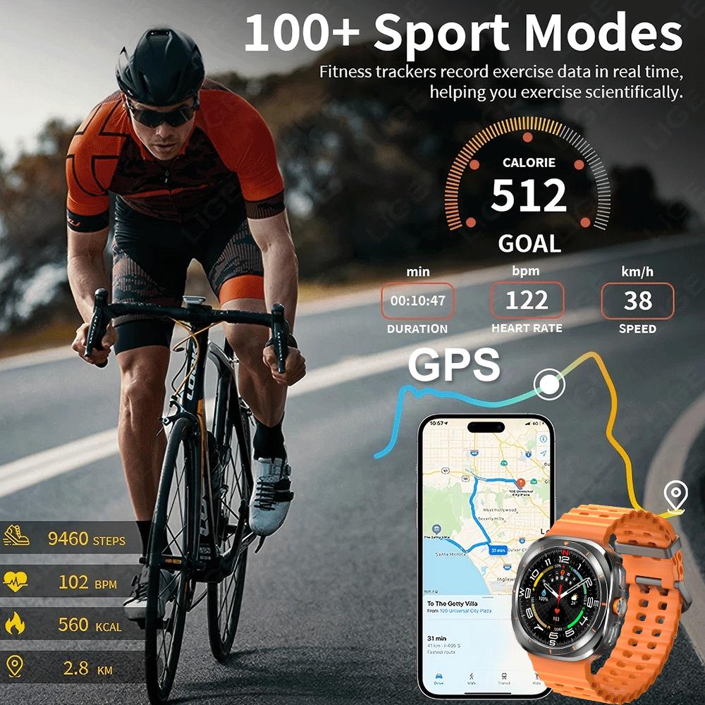 2025 New Watch8 Ultra Smart Watch Classic NFC Health Monitoring  Bluetooth Call 3ATM Waterproof HD Smartwatch For IOS Android