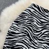 Koreaanse Zomer Zebra Print Gebreide Rok Vrouwen Hoge Taille Slanke A-Lijn Rok Veelzijdige Hip Wrap Rok Korte Rok