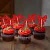 Nakładka na babeczkę 24 sztuki Świąteczny wystrój Ozdoby na babeczki świąteczne Wystrój do domu Wydarzenie Uroczystość rodzinna Przyjęcie Stół na spotkanie