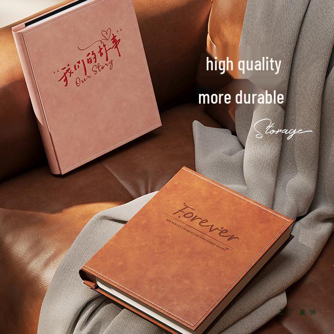6-Inch Vertical Leather Photo Album: Large Capacity Family & Baby Keepsake Book for Mobile Phone Photos