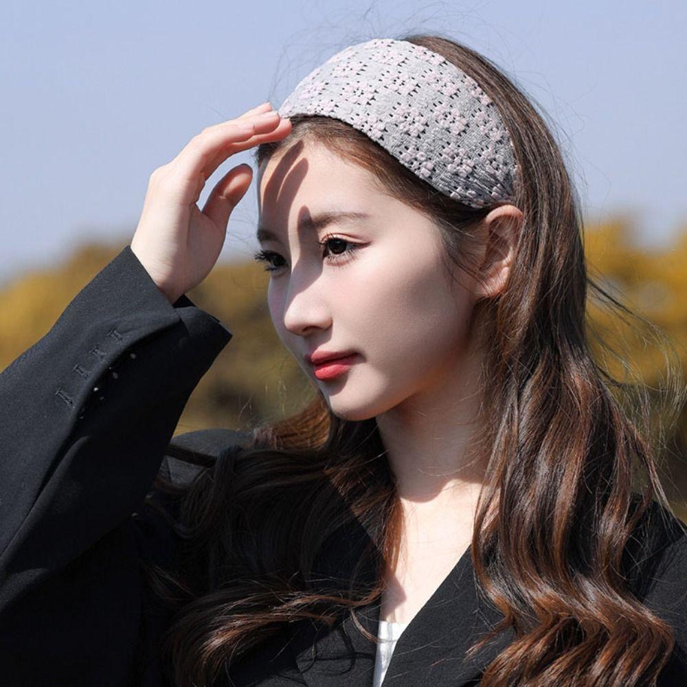 Floral Wide Hairband Mesh Women Hair Hoop Sweet Lace Headband  Wash Face