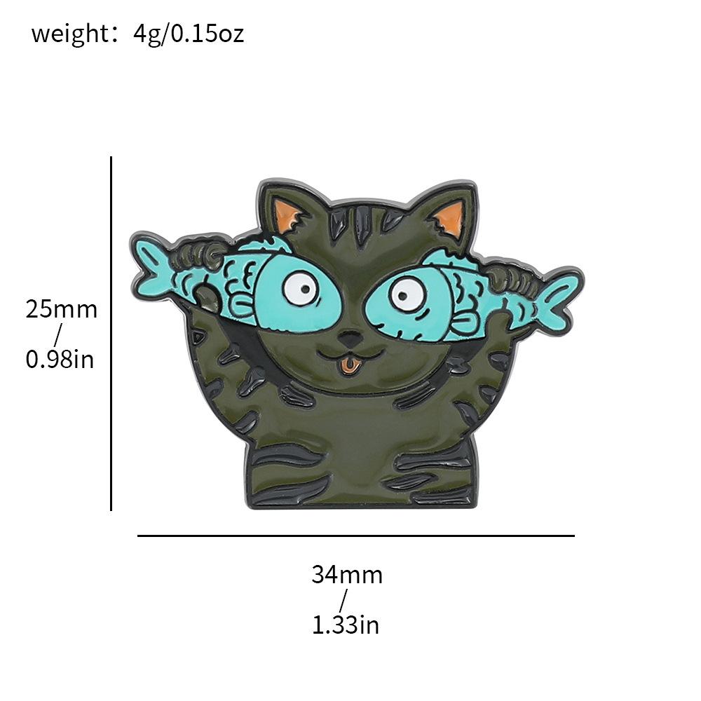 Süße Katzenbrosche Kätzchen-Serie Metallabzeichen Kleintierlegierung Kleidung Tasche Zubehör Dekoration