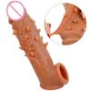 Realistic Penis Sleeve Extender Lifelike Cock Sleeve Dealy Extension Penis Ring Enlarger Male Masturbator Adult Sex Toys for Men