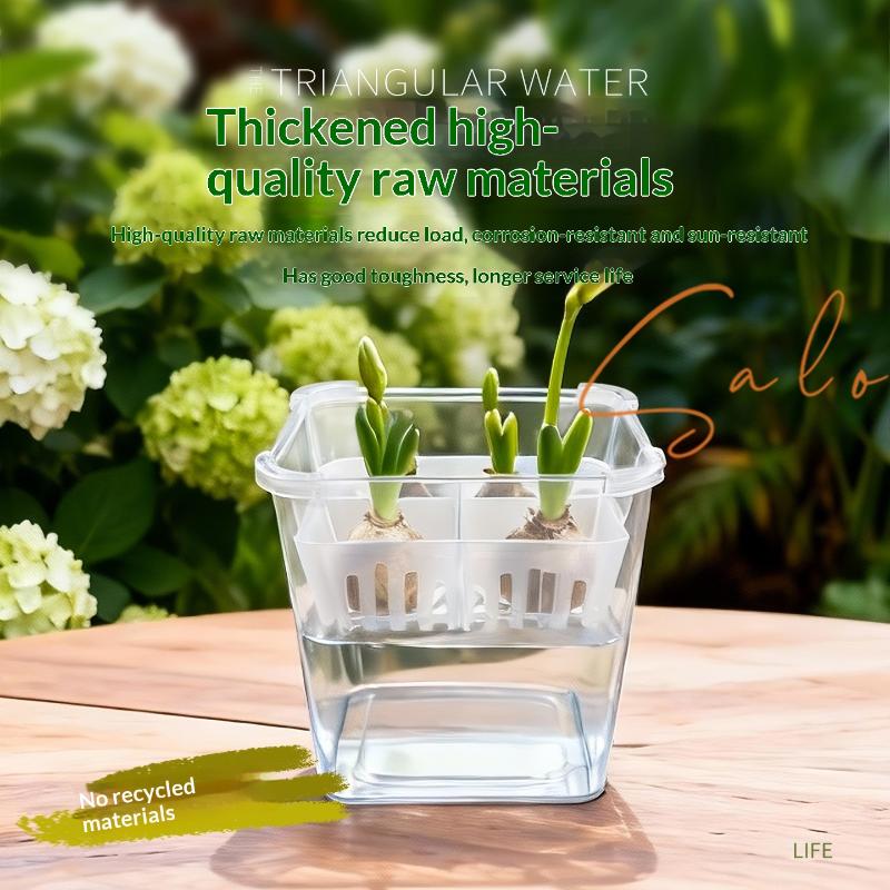 *Hot Sale Hydroponic Flowerpot with Breathable Baskets - 4 Holes Soilless Tulip Container for Home Decoration Plant Growing