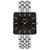 Gedi Retro Women's Square Dial Quartz Watch with Steel Band - Versatile Waterproof Wristwatch for Daily Commute and Work.