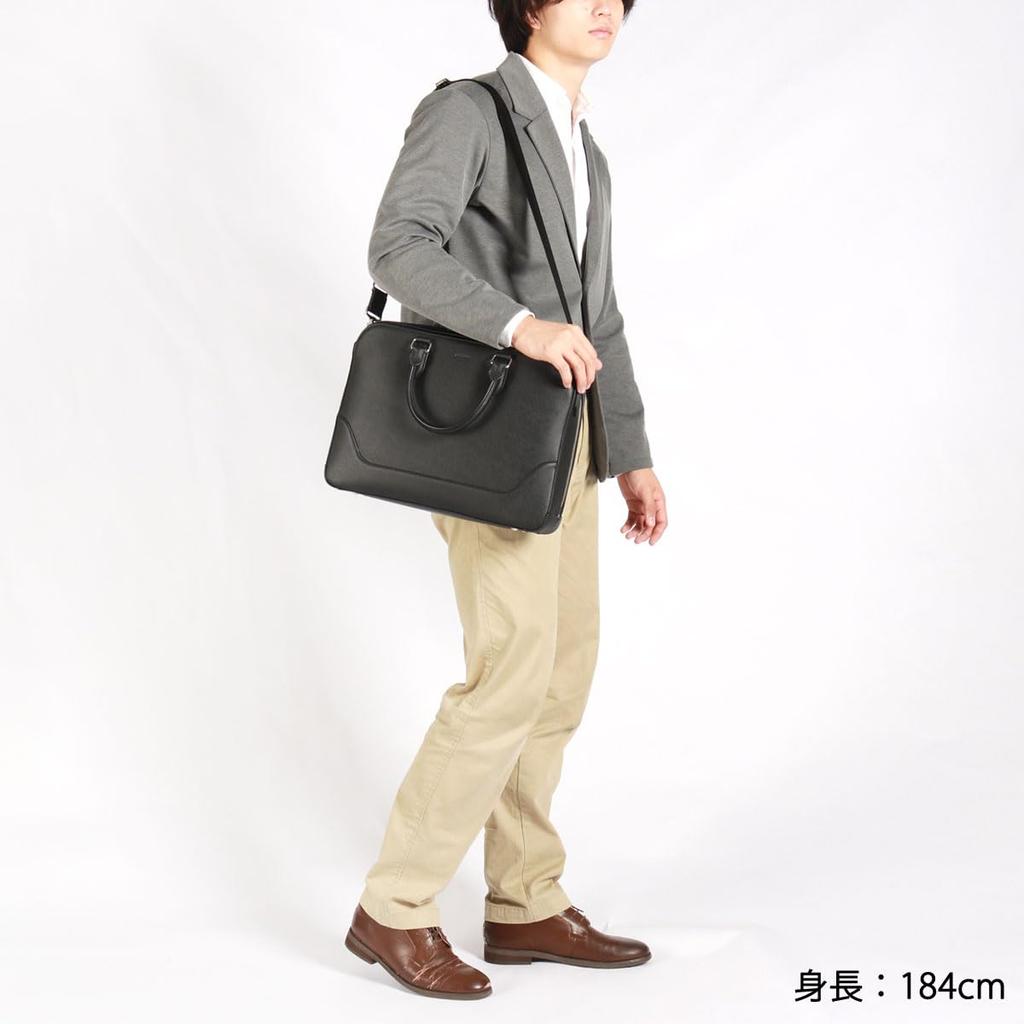 [ultima] Herren Schulterriemen aus Rindsleder "Delfino" mit Dreiwegeöffnung, Einzelnes Fach, Passend für A4-Format (13,3 Zoll), Nein. 11951