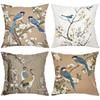 Birds and Blossoms Pattern Decorative Throw Pillow Polyester pillowcase, sofa decorative cushion cov Headboard Pillow