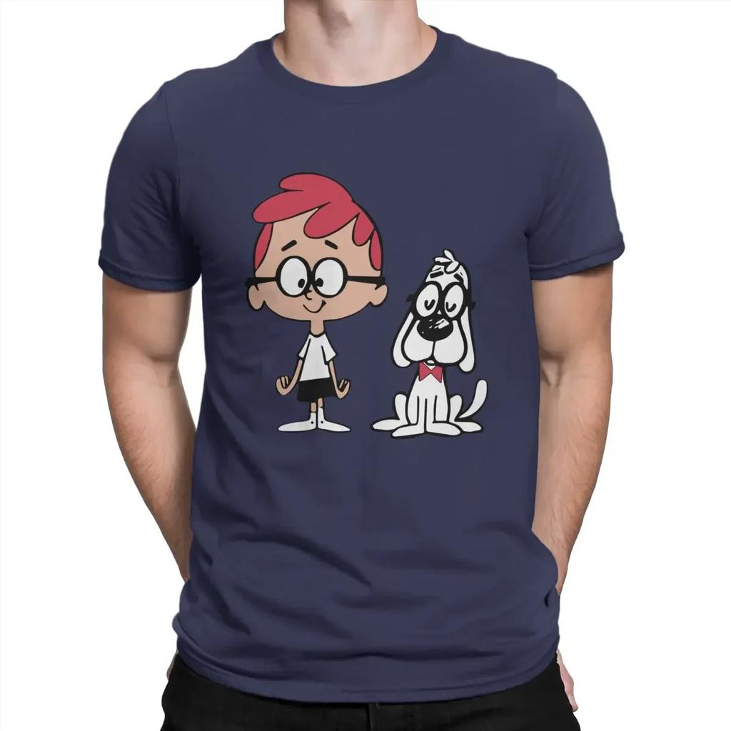 Men's T-Shirt Mr. Peabody and Casual 100% Cotton Tees Short Sleeve  T Shirts O Neck Clothes Printing