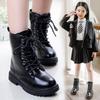Girls Boots Short Booties Side Zipper Soft Bottom Leather Dress Riding Boot For Kids