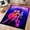 Kpop Demon Hunters Neon Stage Indoor Rug Nonslip Thick Carpet For Entryway Home Party Decor Valentine'S Day Gift