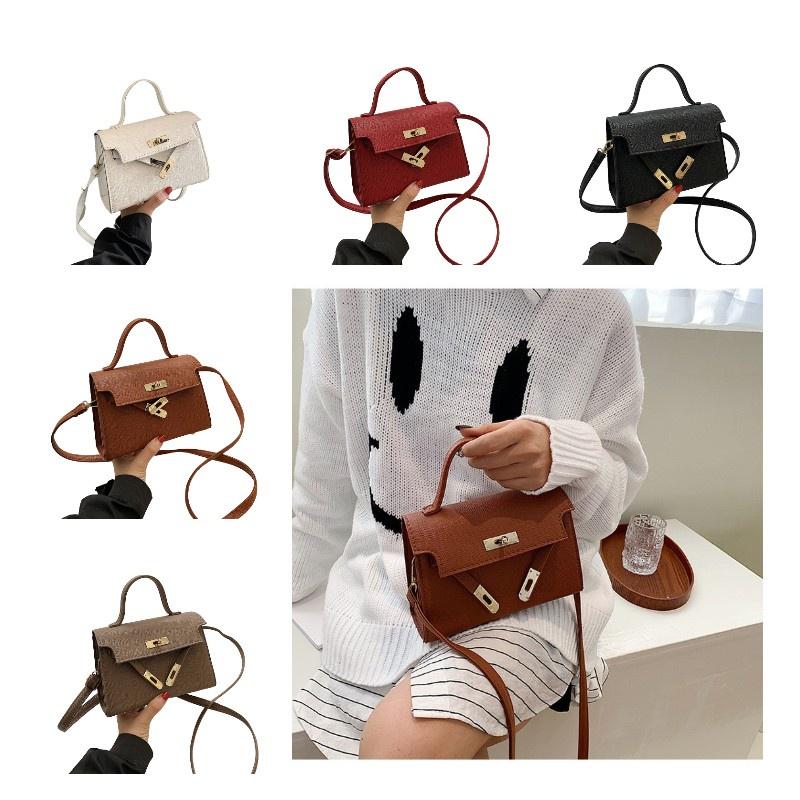 2020 New Lock Buckle Fashion Women's Bag Trendy Embossed Ladies Shoulder Bag Street Style Multiple Colors