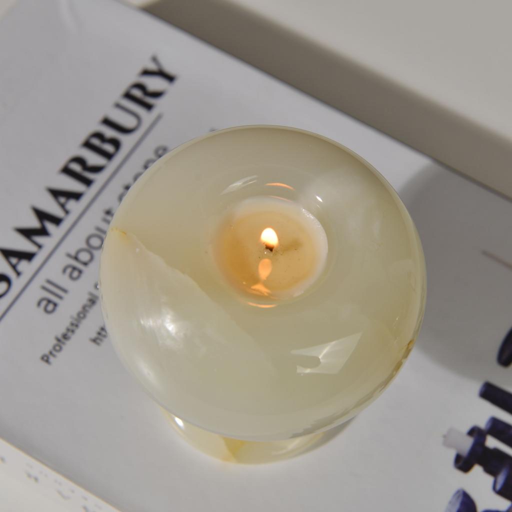 New Luxurious Natural Jade Candle Cup Home  Hotel  Festival Celebration Dining Table Decoration  Candle Stand Candle Holder