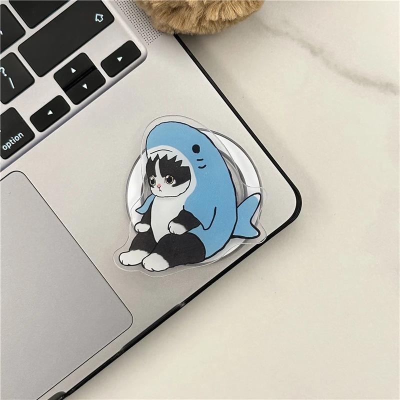 Korea Cartoon Cute Cat Kitten Holder for Magsafe Magnetic Phone Griptok Grip Tok Stand for IPhone 16 15 Foldable Bracket Stand Holder