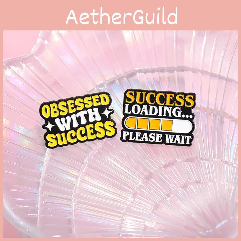 Kreative Niedliche Schriftzug-Brosche in Lebhaften Farben für Modische Taschenaccessoires