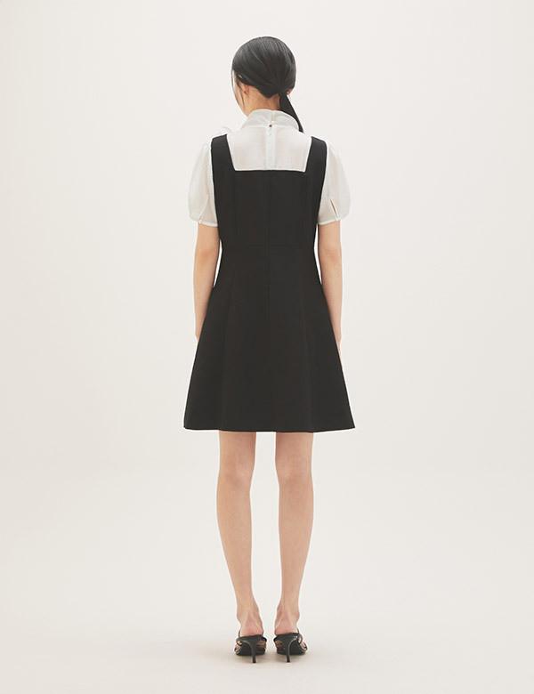 Roem Re Woven Matching Tie Mini Dress (Rmowg26St1) Rmowg37S11