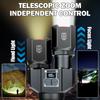 Powerful Dual Light Source LED Flashlight USB Rechargeable Zoom White Yellow Torch Long Range Flashlight With 4*181350 Battery