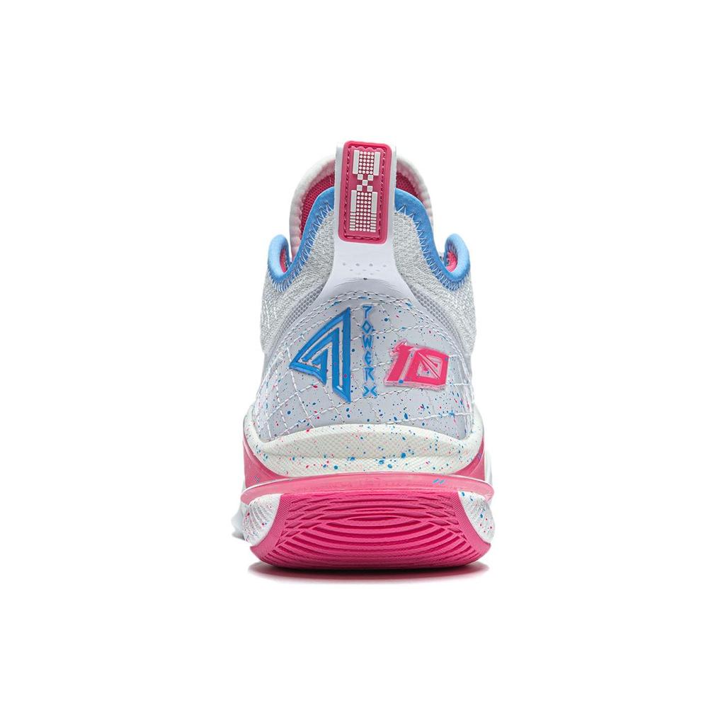 Li-Ning Air Strike 10 Cushioning Support Stability Anti-Slip Mid-Top Basketball Shoes Men Basketball Shoes Standard-White Sky-Blue ABAT089-16