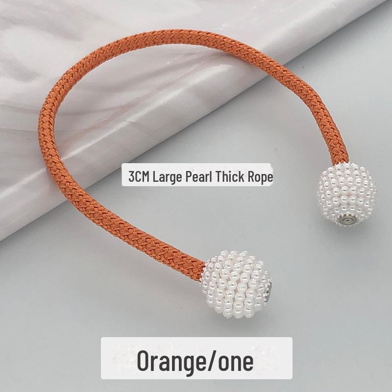 

Премиум толстые веревочные жемчужные подхваты для штор с магнитным замком One piece